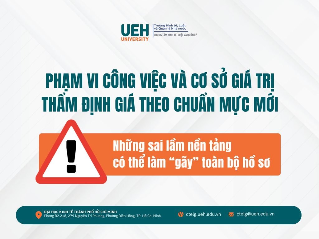 Phạm vi công việc và cơ sở giá trị thẩm định giá theo chuẩn mực mới – Những sai lầm nền tảng có thể làm “gãy” toàn bộ hồ sơ