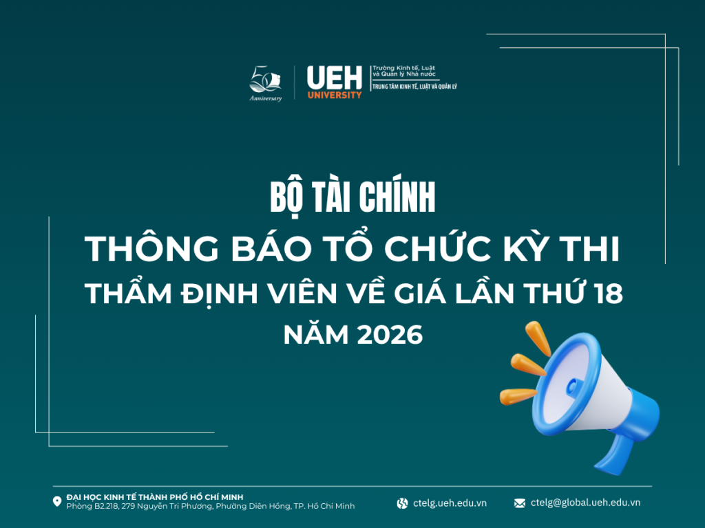 Bộ Tài chính thông báo tổ chức kỳ thi thẩm định viên về giá lần thứ 18 năm 2026